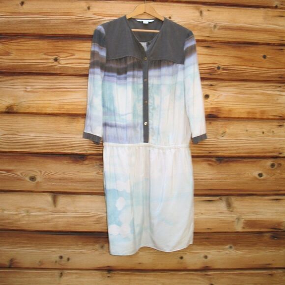 Diane Von Furstenberg Marielle Silk Watercolor Dress - Picture 3 of 10